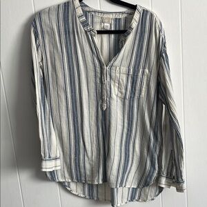 Canyon River Blues Blue and White Striped Long-Sleeve Pullover Shirt